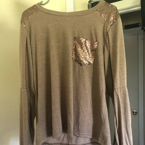 Brown sequence long sleeve